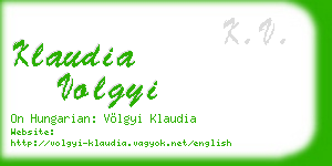 klaudia volgyi business card