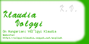 klaudia volgyi business card
